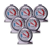 Refrigerator Freezer Large Dial Thermometer 6 Pack Classic Series Fridge Freezer Alarm Thermometer Internal Temperature Gauge for Kitchen Refrigerator