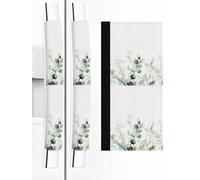 Refrigerator Handle Covers Set of 2, Eucalyptus Leaves Fridge Door Protector Decorative, Watercolor Sage Green Gold Branches Dishwasher Microwave Appliance Decor for Halloween Thanksgiving Christmas