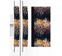 Refrigerator Handle Covers Set of 2, Orange Pumpkin Fall Fridge Door Protector Decorative, Thanksgiving Eucalyptus Leaf Autumn Dishwasher Microwave Appliance Decor for Halloween Thanksgiving Christmas