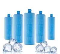 Refrigerator Ice Crystal Box | 5PC Ice Packs Freezer Blocks | Reusable Air Conditioner Fan Ices Packs for Cool Boxes | Portable Ices Blocks Cube for Cool Bags, Picnics & Lunch Box