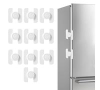 Refrigerator Lock, 10pcs Window Locks for Children, High Adhesive Door Lock, No Drilling Required, Cabinet Lock for Refrigerators, Cabinets, Windows (White)