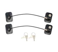 Refrigerator Lock Freezer Lock Fridge Lock High Strength Plastic Stainless Steel Easy Mounting Safety Lock for Cabinet Door Refrigerator Door Drawer Window 2 Pieces 4 Keys