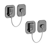 Refrigerator Lock - Heavy Duty Fridge & Freezer Safety Latch for Babies & Toddlers, Easy Install Kitchen Cabinet Lock (Grey -2pack)