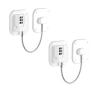 Refrigerator Lock - Heavy Duty Fridge & Freezer Safety Latch for Babies & Toddlers, Easy Install Kitchen Cabinet Lock (White-2pack)