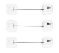 Refrigerator Lock, Heavy Duty Fridge Lock, Combination Lock for Refrigerator Cabinets, Drawers, Safety Lock, Easy Install No Keys Needed (White-3Pack)