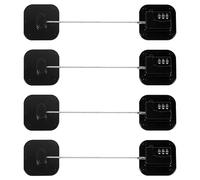 Refrigerator Lock, Heavy Duty Fridge Lock, Combination Lock for Refrigerator Cabinets, Drawers, Safety Lock, Easy Install No Keys Needed (Black-4Pack)