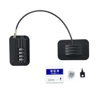 Refrigerator Lock, Magnetic Locks, Strong Latch Rust Proof Flexible Cable Adhesive Mounting Sleek Design Heavy Duty, Safety Latches for Home Fridge Baby, 2.68x1.81x0.39Inches, Black, White
