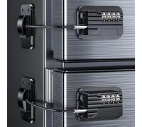 Refrigerator Locks with Password, Child Proof Fridge Door Locks for Kitchen Refrigerator, Cabinets and Drawers, Closets, Windows, Doors-No Tools Need or Drill (Patent) (Black-2pcs)