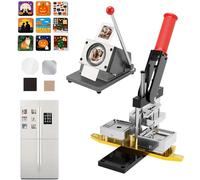 Refrigerator Magnet Making Machine 2x2/2.5x2.5/3x2/3.5x2.5 inch,Latest Update DIY Fridge Photo Badge Maker Kit Includes Press Machine, Paper Cutter,100pcs Craft Materials,100pcs Photo Paper