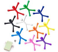 Refrigerator Magnets, 10 Pcs Novelty Mini Man Flexible Fridge Magnets, Cute Rubber Magnet Men Refrigerator Magnets Magnetic Toy For Kids + 100 Sheets/Pad post-it notes