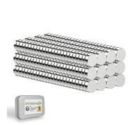 Refrigerator Magnets Premium Brushed Nickel Fridge Magnets, Small Multi-Use Round Magnets for Crafts, Office, Whiteboard, Map (3x1mm - 300 PCS)