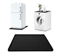 Refrigerator Mat, 23.62x23.62 Inch Mini Fridge Silicone Mat with Raised Edge Washable Under Fridge Carpet Drip Pan Multifunctional Refrigerator Floor Protector Freezer Mat Pads Prevent Water Leaks