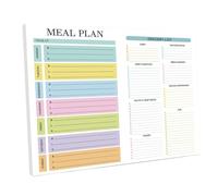 Refrigerator Meal Planner Notebook Weekly 52 Sheets Lined for Scheduling Tracking Breakfast Dinner Grocery List and