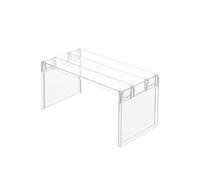 Refrigerator Organizer Shelf Rack | Clear Acrylic Display Risers, Freezer Cabinet Storage Shelf Stackable Rack, Kitchen Cupboard Organizer Space Saver For Fridge Pantry Shelves Countertops