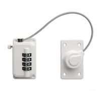 Refrigerator Password Lock with 4 Digit Combination for Securing Cabinets and Drawers, Child Safety Lock Made from Stainless Steel and Plastic, Installation with or Screws