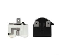 Refrigerator PTC Starter for Relay Replacement 2 Pins Compressor Overload Protector(4PIN-12OHM+1/6HP)