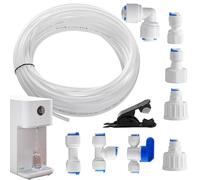 Refrigerator RO Kit - 15 Meter Quick Connect Tubing, Leak-Proof Drinking Pipe Set, Flexible Connector with Hose Cutter, Efficient Filtration Upgrade | High-Quality Water Line Solution for Home Fridges