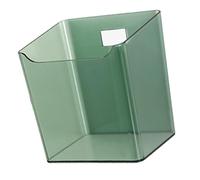 Refrigerator Side Door Garlic Storage Container Wall Mounted Box Sturdy PS Material Kitchen Organizer for Easy Access 3.9x3.1x4.5in (Transparent Green)
