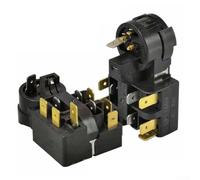 Refrigerator Starter Compressor Overload Protector Start Relay QP3-12A, Integrated Relay Overload Protector Freezer Replacement Parts(2PCS)