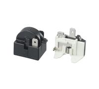Refrigerator Starter Overload Protector, Refrigerator PTC Starter Relay 1/2 Pin 15 Ohm 1/6H Compressor Overload Protector, Refrigerator Relay Replacement(1Pin)