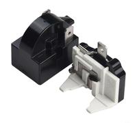 Refrigerator Starter Relay 2-Pin Overload Switch(2pin-12ohm+1/3HP) | 12 ohm resistance, 2-pin design, thermal overload protection, fits mini fridges, coolers