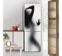Refrigerator Sticker, Fridge Sticker Full Covering Door Covers Skins Wall Stickers for Kitchen Decal, The Faint Woman's Figure(S: 60x150 cm)