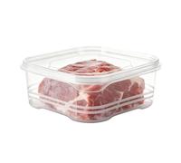 Refrigerator Storage Bins - Versatile Stackable Organizer Set, Clear Airtight Meal Containers, Space Efficient Produce Tray, Innovative Modular Food Preservation Box | Fridge Countertop Pantry Area
