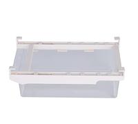 Refrigerator Storage Box Pull Out Refrigerator Organizer Drawer Adjustable Sliding Rail Clear Design for Egg Dumpling Food Storage ABS Material 29x16x11cm