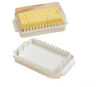 Refrigerator Storage Case for Butter Easy to Clean Cutting Box with Split Design and Dustproof Cover