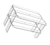 Refrigerator Storage Rack 2pcs Plastic Storage Shelf, Large | Separated Layer Design, Polished Finish, Multi-purpose Use, Office and Restaurant Settings