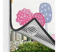 Refrigerator Sun Shade, Heat Control Blackout Privacy Window Film, Double-Layer Aluminum Foil, Waterproof Upright Freezer Cover for Window Refrigerator(B-Edged,80 * 190CM)