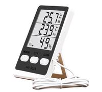 Refrigerator Temperature Gauge, Outdoor Thermometer Hygrometer, 3.94x2.36in Waterproof Accurate Monitor, Authentic Easy-Read Display, Refrigerator Hygrometers for Kitchen, Storage