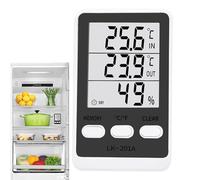 Refrigerator Temperature Gauge with Hygrometer, Waterproof Outdoor Indoor Thermometer for Kitchen Fish Tank Food Storage, Temperature Monitor for Warehouse Catering Service Cold Chain Management