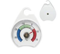 Refrigerator Temperature Sensor - Hangable High-Precision Pointer-Type Fridge Thermometer | Stainless Steel Analog diial Thermometer | Accurate Mechanical Temperature Gauge for Freezer, Cooler, and Ki