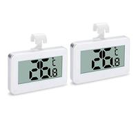 Refrigerator Thermometer [2 Pack], Wireless Digital Fridge Freezer Room Temperature Monitor from -20 to 60 Degree (-4 to 140 F) with Large LCD Display, Min/Max Record, Magnetic Hook for Indoor Outdoor