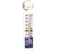 Refrigerator Thermometer -30°C to 40°C Mechanical for dial Fridge Cooler Gauge with Suction Cup, Battery-Free ABS Temperature Monitor for Home and Commercial Use, Red(Long)