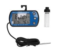 Refrigerator Thermometer, Digital Freezer Temperature Monitor | -50 to 70℃ Large Lcd Screen with Alarm and Magnetic Back, High Borosilicate Glass Bottle for Kitchen Home Restaurants