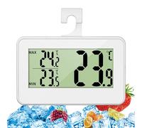 Refrigerator Thermometers - Lcd Display Room Thermometer, Waterproof Thermometer | Magnetic Back Freezer Heat Sensor, Large Lcd Display Thermometers, Freezer Thermometers for Home and Restaurants