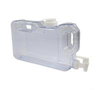 Refrigerator Water Dispenser with Faucet,3-7.5L Slim Plastic Drink Container for Fridge,Transparent Beverage Tank with Handle for Home,Office,and Parties(3L)(4L)