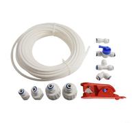 Refrigerator Water Line Connection Kit - 15m Pipe with Globe Valve and Cutters, for Ice Maker Installation - Compatible with, for Samsung -, for Bosch -, for Siemens -, for Neff Fridges and