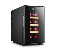 Refrigerator-White Red Chiller Countertop Cooler-Freestanding Compact Mini Wine Fridge 8 Bottle Capacity Digital Control Glass Door Horizontal (Vertical)