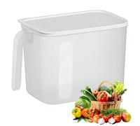 Refrigerator - With Handle, Frosted Storage Box, Transparent Fridge Container | Modern Design Lid Top Fruit Vegetable Container For Storage Of Pantry Effective Space Saving Organization