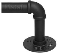 Refrze Window Curtain Rods 82 to 365 cm Black Curtain Rod, Industrial Wrapping Adjustable Heavy Duty Ceiling Curtain Rods for Bedroom, Outdoor Patio