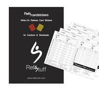 RefScardstickers - Football Soccer Referee Write-On Referee Card Match Day Record Stickers (Pack of 40)