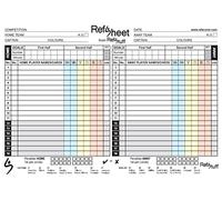 RefSheet (Pack 50) Soccer Referee Match Day Score Sheets