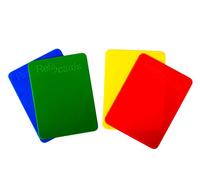 RefStuff RefScards Football Referee Red and Yellow Cards (Pack of 4 inc Blue & Green)