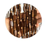 Refue Wood Beaded curtains for Doorway, Partition Door Beads Curtain, Fly Screen Panel, Handmade Woven, Wall Hanging Home Decor Divider, Vintage coffee 90×200cm/35×79in(50 Strands)