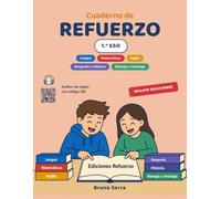 Refuerzo 1.º ESO: Cuaderno de repaso a color: Lengua, Matemáticas, Inglés, Geografía e Historia y Biología y Geología