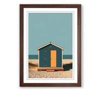 Refuge Coastal Framed Wall Art Print A1 (84.1×59.4cm) Walnut, Wall Decor for Living Room, Bedroom, Office & Home, Ready to Hang, Art Gift