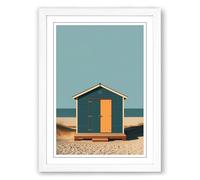 Refuge Coastal Framed Wall Art Print A3 (42×29.7cm) White, Wall Decor for Living Room, Bedroom, Office & Home, Ready to Hang, Art Gift
